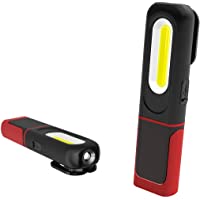 AuRiver Linterna de Trabajo COB LED- Luz de Trabajo portátil con Cuerpo Giratorio de 360 ° Recargable 2 en 1…